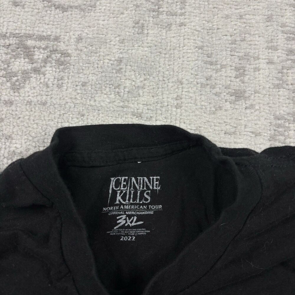 Ice Nine Kills T Shirt Tour 2022 Black Welcome To Your Worst Nightmare Size 3XL - Picture 3 of 5